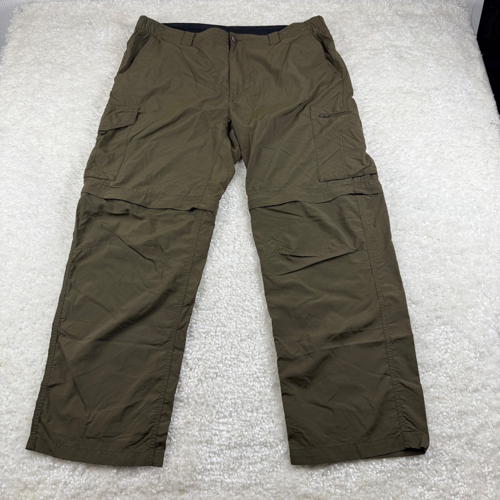 Columbia Convertible Cargo Pants Men 40x30 Brown Silver Ridge AM8004